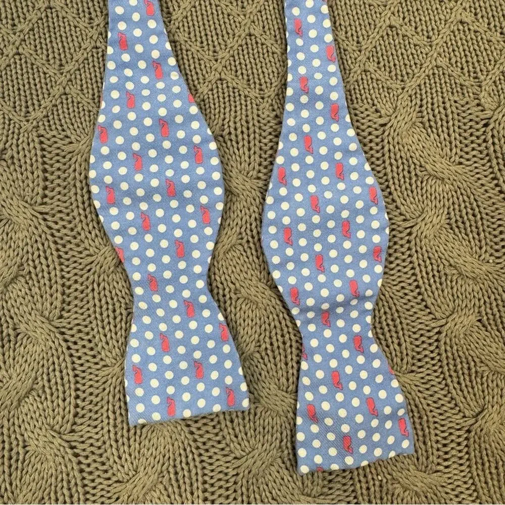 Vineyard Vines Kids' Blue Polka Dot Bow Tie Adjustable Sizing